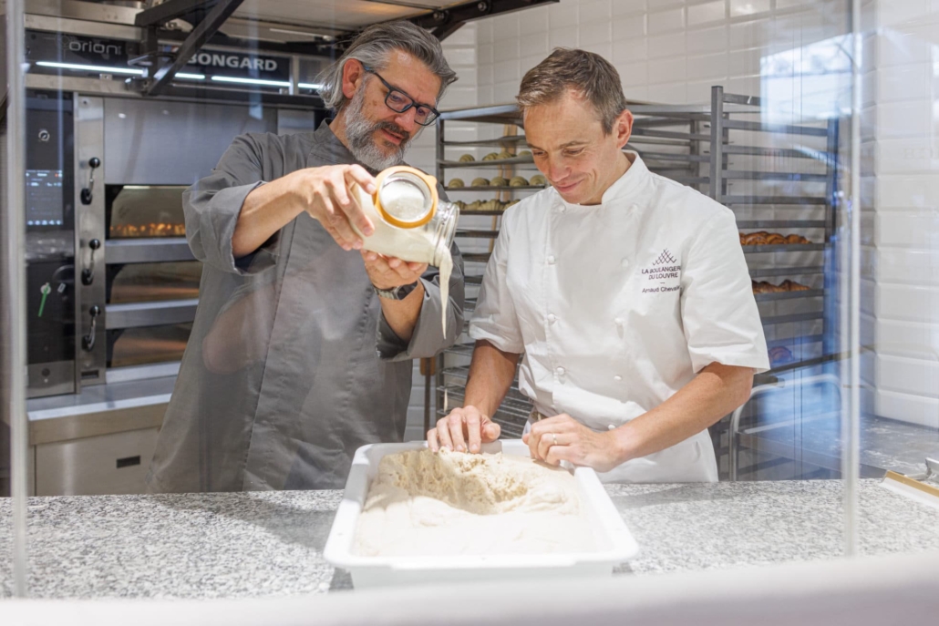 Bakers Arnaud Chevalier and Karl Fournil at Boulangerie du Louvre 
