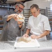 Bakers Arnaud Chevalier and Karl Fournil at Boulangerie du Louvre