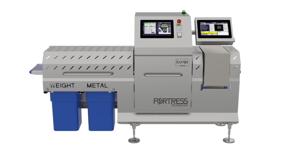 Fortress Technology’s Raptor Tritek combines metal detection, checkweighing and vision inspection