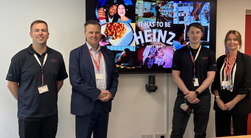 Left to right: Engineering manager at Kraft Heinz Ben Groom, pictured with Lawrence Wood, principal and chief executive of Telford College, Kraft Heinz site director Anton Hickey and Sarah Davies, executive director of partnerships